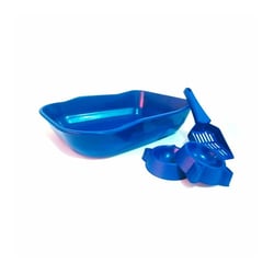 Kit De Bandeja Durapets Single Azul Para Gatos