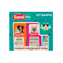 Kit Higiene Completa Sanol Dog - Shampoo, Colônia E Condicionador 500Ml