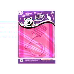 Kit Higienico Furacao Pet 3 Pecas Rosa Para Gatos