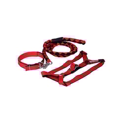Kit Le Patin Coleira, Peitoral E Guia Vermelho Para Cães - 1 Unidade