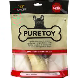 Kit Mastigáveis Puretoy Para Cães De Raças Grandes - 2 Ossos + 2 Cascos + 1 Chifre