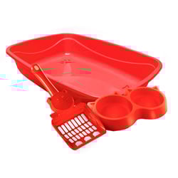 Kit Pet Injet Luxo Para Gatos Vermelho