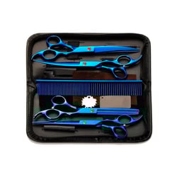 Kit Profissional Para Pet Grooming Sange - 4 Tesouras E 1 Pente