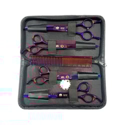Kit Tesouras E Pente Furta-Cor Sange - 4 Tesouras E 1 Pente