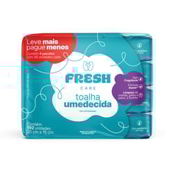 Kit Toalha Umedecida Fresh Care Pack - 4 Unidades