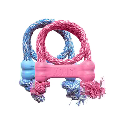 Kong Puppy Goodie Bone Com Corda - Cores Sortidas - 1 Unidade