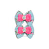 Laço Leo E Lia Floral Azul Para Cães E Gatos - 1 Unidade - Tamanho P