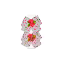 Laço Leo E Lia Floral Rosa Para Cães E Gatos - 1 Unidade - Tamanho P