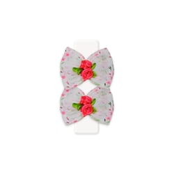 Laço Leo E Lia Tecido Renda Floral Rosa Para Cães E Gatos - 1 Unidade - Tamanho P