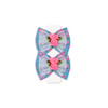 Laço Tecido Floral Azul Leo E Lia Para Cães E Gatos - Tamanho G