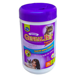 Lenco Umedecido Gatos Genial Pet 75 Unidades