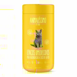Lenços Umedecidos Animalenço Para Gatos Animalíssimo - 75 Unidades