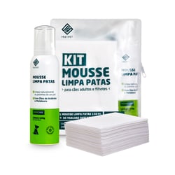 Limpa Patas Pratipet Mousse E Toalhas - Kit 1 Unidade