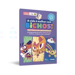 Livro Decorativo A Vida É Melhor Com Bichos! Para Casa E Jardim