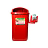 Lixeira Cata Caca Pipicão Vermelha - Casa E Ambientes - 50 Litros