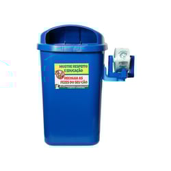 Lixeira Pipicão Cata Caca Azul Para Ambientes Pet - 50 Litros