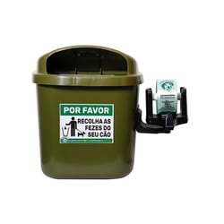 Lixeira Pipicão Cata Caca Verde - 1 Unidade - 40 Litros