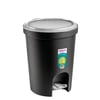Lixeira Plástico Com Pedal Sanremo Preta 13,5L - 1 Unidade