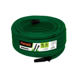 Mangueira Trançada Verde Famastil Com Kit - 15 Metros Para Jardim