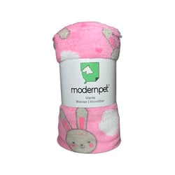 Manta Modernpet Microfibra Coelhinho Rosa Para Cães - 1 Unidade - Tamanho M