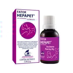 Medicamento Homeopático Fator Hepapet Arenales Para Cães, Gatos E Aves - 26G