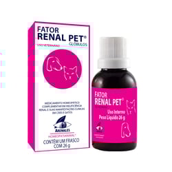 Medicamento Homeopático Fator Renal Arenales Para Cães E Gatos - 26G
