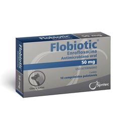 Medicamento Syntec Flobiotic Para Cães E Gatos - 10 Comprimidos - 50 Miligramas
