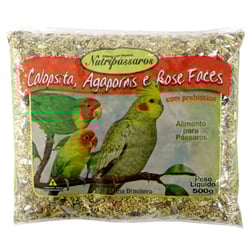 Mistura Para Calopsita, Agapornes E Rose Faces Nutripássaros 500G - 1 Unidade