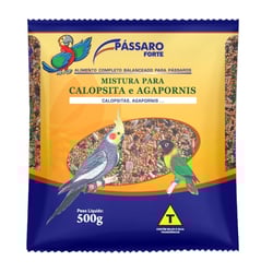 Mistura Para Calopsita E Agapornes Pássaro Forte 500G - 1 Unidade