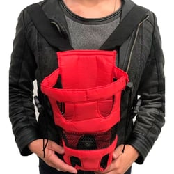 Mochila Canguru Animalíssimo M Vermelha Para Cães