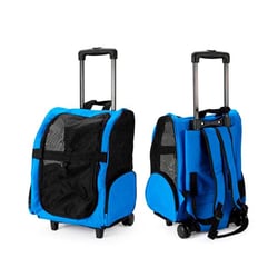 Mochila Canguru Chalesco Azul Para Cães - 1 Unidade
