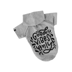 Moletom Jingles Good Vibes Cinza Para Cães E Gatos - 1 Unidade - Tamanho 4