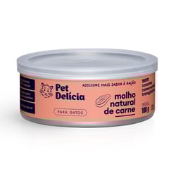 Molho Natural Pet Delícia Carne Para Gatos - 100G