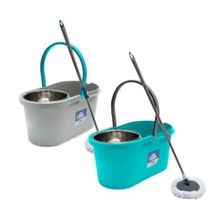 Mop Giratório Útil Cesto De Inox - Cores Sortidas