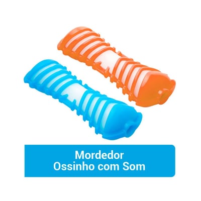 Mordedor Ossinho Petz Com Som - Cores Sortidas - 1 Unidade