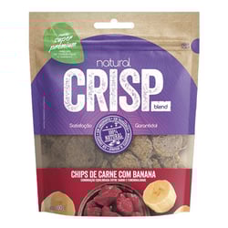 Natural Crisp Petisco Desidratado Chips Carne Com Banana 100G P/ Caes