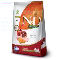 N&D Pumpkin Frango, Abóbora E Romã Para Cães Adultos De Raças Pequenas - 800G - 2,5 Kilos