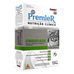 Nutrição Clínica Obesidade Premier Para Gatos Adultos - 500G