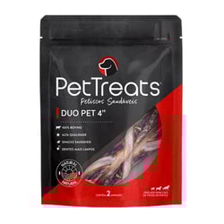 Osso Duo Pet 4&Quot; Couro E Esofago De Boi 2 Unidades