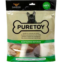 Osso Mastigável Puretoy Para Cães De Porte Pequeno E Médio - Kit Único