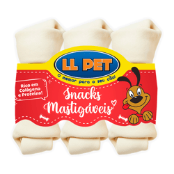 Osso Nó Ll Pet Para Cães 2-3 - 3 Unidades