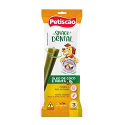 Osso Petiscão Cuidado Oral Sabor Menta Para Cães 3 Unidades