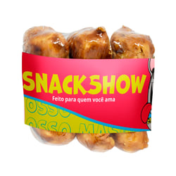 Osso Prensado Snack Show Sabor Bacon Para Cães - 3 Unidades