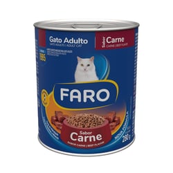 Patê Faro Sabor Carne Para Gatos Adultos - Lata 280G
