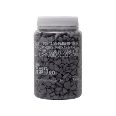 Pedra Decorativa West Garden Cinza 750G Para Jardim