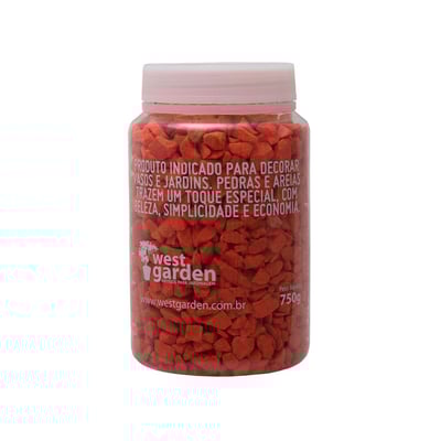 Pedra Decorativa West Garden Laranja 750G Para Jardins