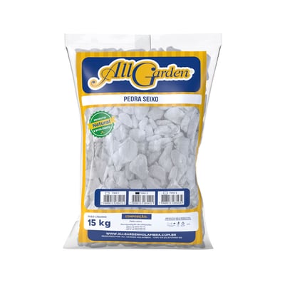 Pedras Decorativas All Garden Seixos - 15Kg Para Jardim - Tamanho 2