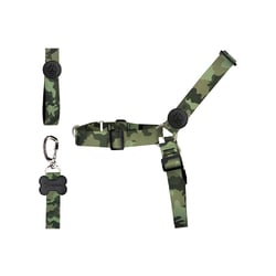 Peitoral Anti Puxão Meuauau Camuflado Para Cachorros - Com Guia - Tamanho G