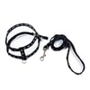 Peitoral Com Guia Santa Fé Pet Ossinho Preto Nº 02 Para Cachorros