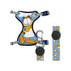 Peitoral E Guia Meumiau Style Garfield Azul Claro Para Gatos